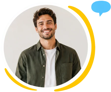 Portrait of a smiling creator